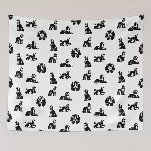 Item preview, Afghan Hound Dogs Black Silhouette designed and sold by TheAnimalZ00.