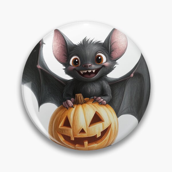 Item preview, Murciélago de Halloween con calabaza designed and sold by GameWeave.