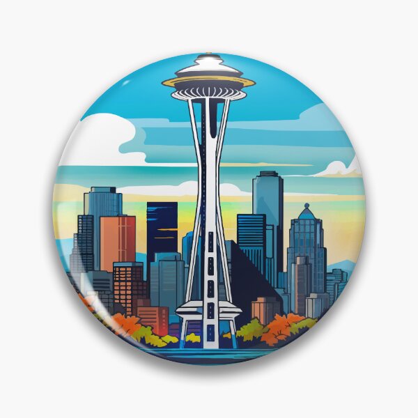 Artikelvorschau, ♣Skyline von Seattle • Logo2♣ entworfen und verkauft von •GOLDENGENES •.