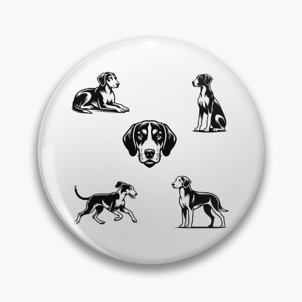Item preview, American Foxhound Dogs Black Silhouette designed and sold by TheAnimalZ00.