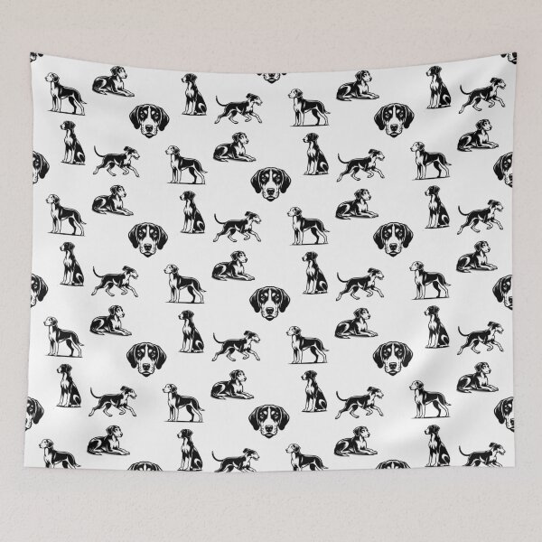 Item preview, American Foxhound Dogs Black Silhouette designed and sold by TheAnimalZ00.