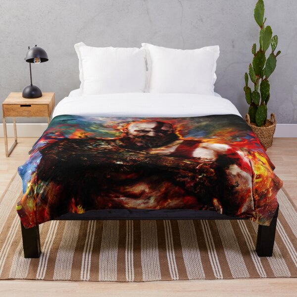 Kratos of war Throw Blanket