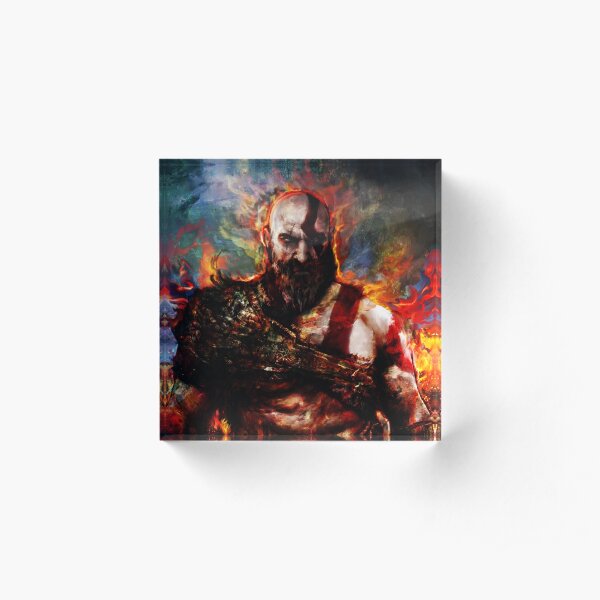 Kratos of war Acrylic Block