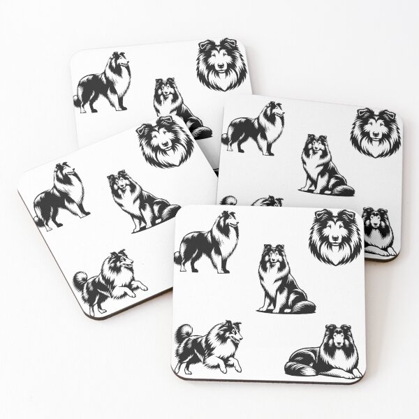 Item preview, Rough Collie Dogs Black Silhouette designed and sold by TheAnimalZ00.