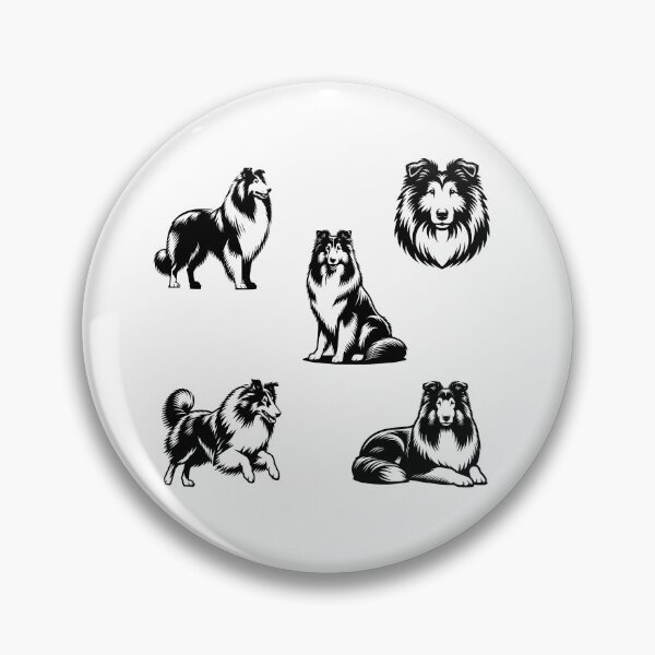 Item preview, Rough Collie Dogs Black Silhouette designed and sold by TheAnimalZ00.
