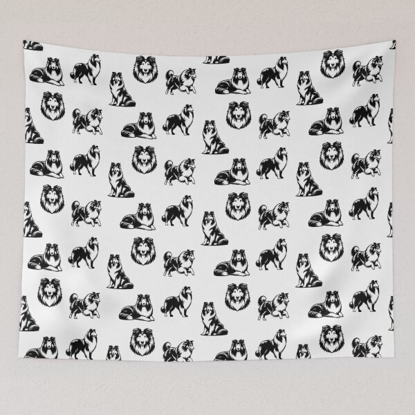 Item preview, Rough Collie Dogs Black Silhouette designed and sold by TheAnimalZ00.