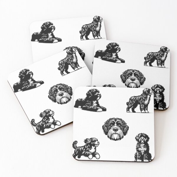 Item preview, Barbet Dogs Black Silhouette designed and sold by TheAnimalZ00.