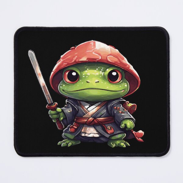 Item preview, Samurai Frog, samurai frog in kawaii chibi style with a katana designed and sold by AdrianMDesigns.