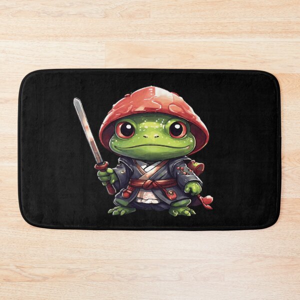 Item preview, Samurai Frog, samurai frog in kawaii chibi style with a katana designed and sold by AdrianMDesigns.