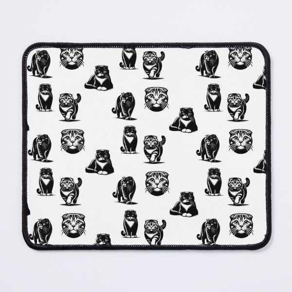 Item preview, Scottish Fold Cats Black Silhouette designed and sold by TheAnimalZ00.