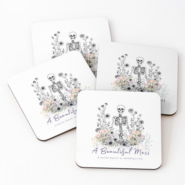 Item preview, Skeleton: beautiful mess, finding peace, in imperfection designed and sold by FitEnvy.
