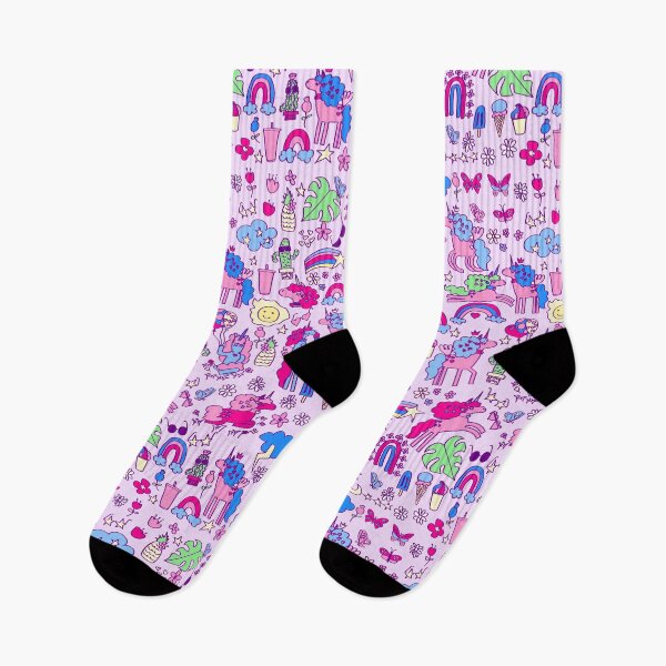 Item preview, unicorn pegasus horse rainbow doodle designed and sold by Gossip Rag.