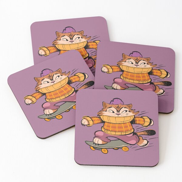 Item preview, Cool Kids Wear Helmets - Skateboarding Cat designed and sold by jk.cartoons.