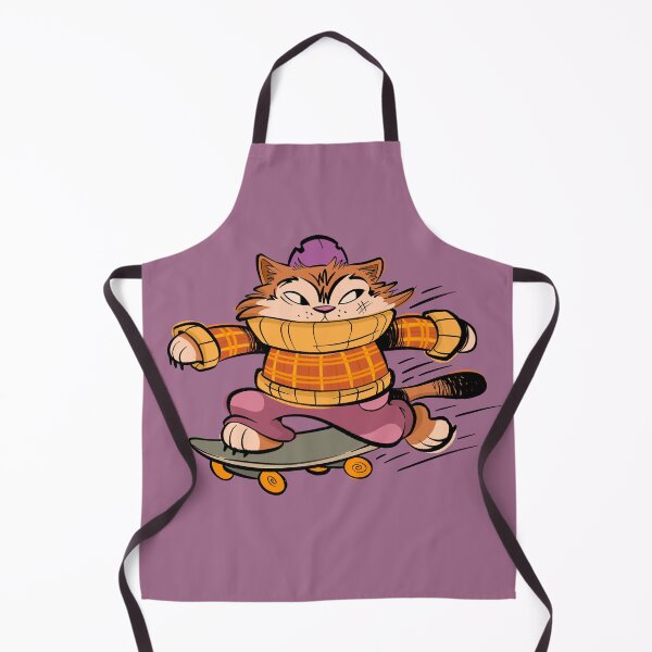 Item preview, Cool Kids Wear Helmets - Skateboarding Cat designed and sold by jk.cartoons.