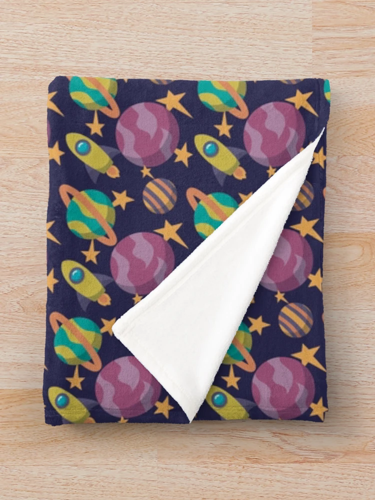 Thumbnail 3 of 6, Throw Blanket, Space Explorer Pattern designed and sold by LeftNWrite.