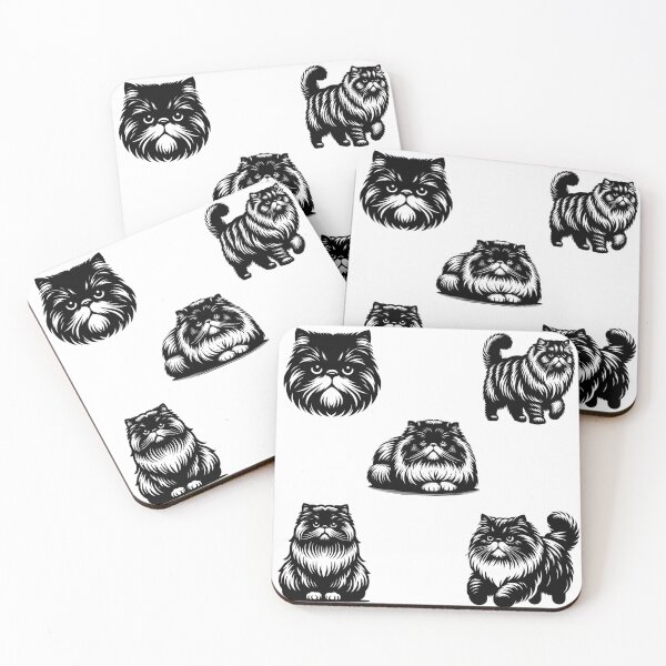 Item preview, Persian Cats Black Silhouette designed and sold by TheAnimalZ00.
