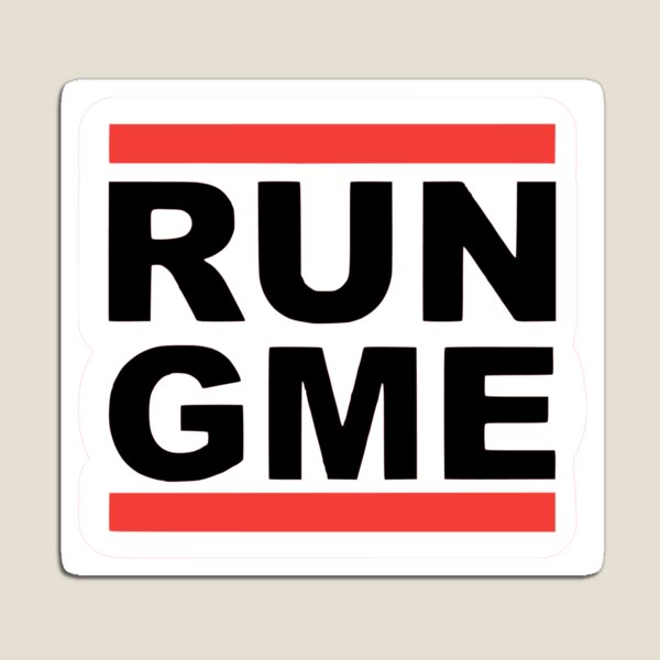 Item preview, RUN GME WSB GAMESTOP Sticker designed and sold by Printjelly.