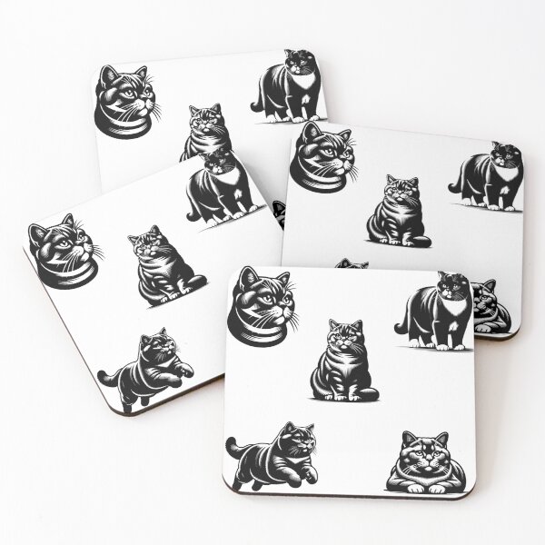 Item preview, British Shorthair Cats Black Silhouette designed and sold by TheAnimalZ00.
