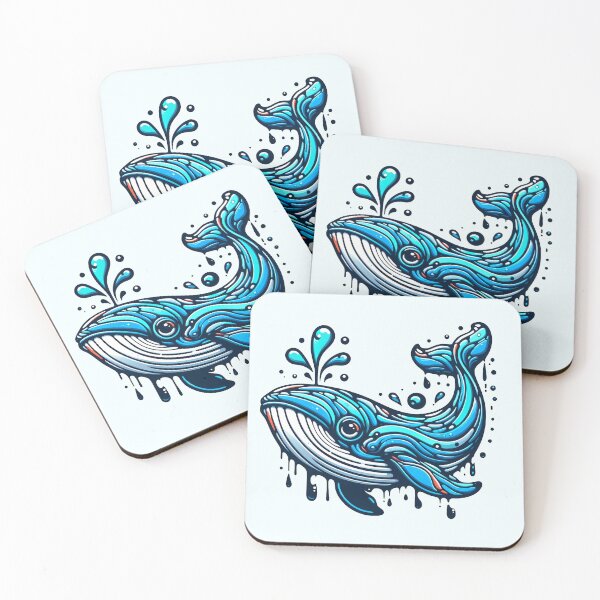 Item preview, Whimsical Blue Whale Splash designed and sold by Hirako Nakatsu.
