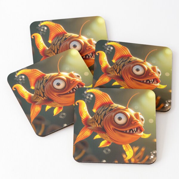 Item preview, Funny Crazy Cartoon Goldfish designed and sold by TheArtOfPat.