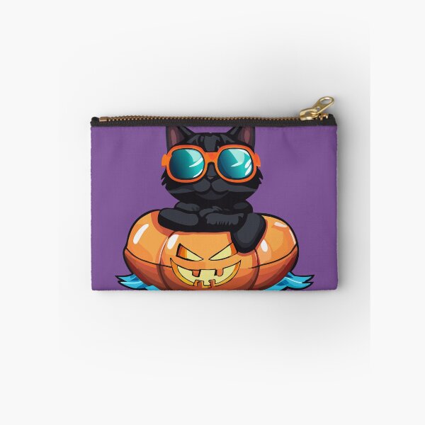 Item preview, Black Cat with Halloween Pumpkin Cute Cartoon Style designed and sold by Horizon Cartoon.