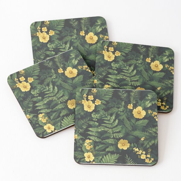 Item preview, Lush Greenery & Yellow Blossoms designed and sold by Pujo Design.