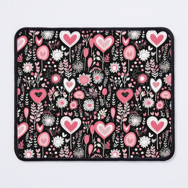 Item preview, Whimsical Hearts and Flowers All Over Print designed and sold by AlienOccupation.