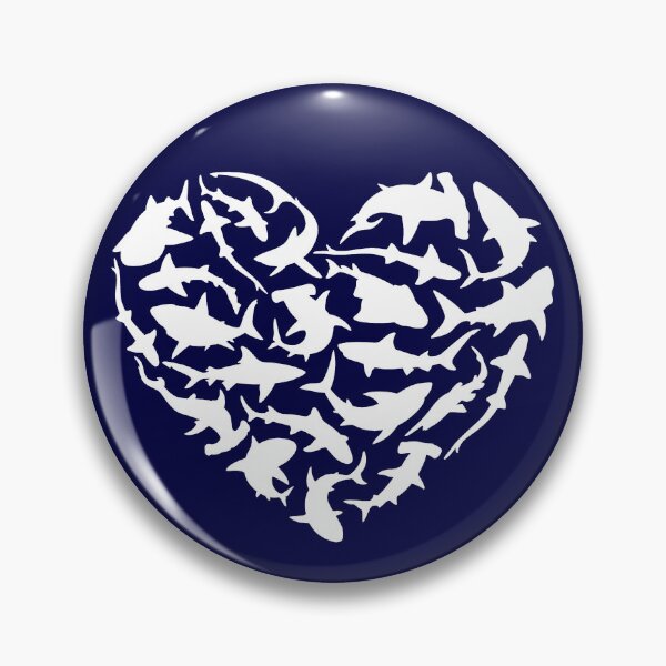 Item preview, Shark Heart I Love Sharks Shark Gear designed and sold by DynamicDesign.