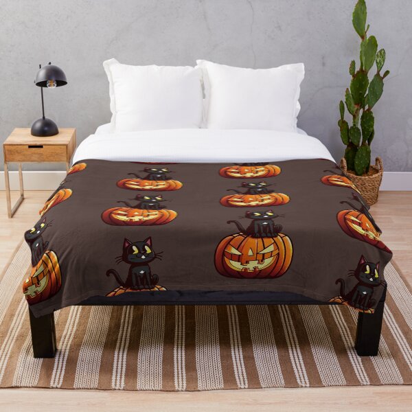 Item preview, Black Cat with Halloween Pumpkin Cute Cartoon Style designed and sold by Horizon Cartoon.