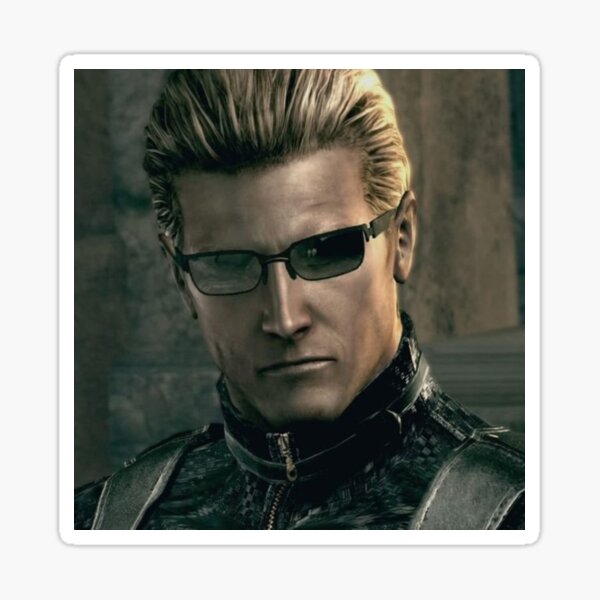 Item preview, Emo-Sonnenbrille tragender Zombie-Mann mit roten Augen, Rizzler, romantischer Albert Wesker, RE5, Resident Evil 5 designed and sold by Neesu.