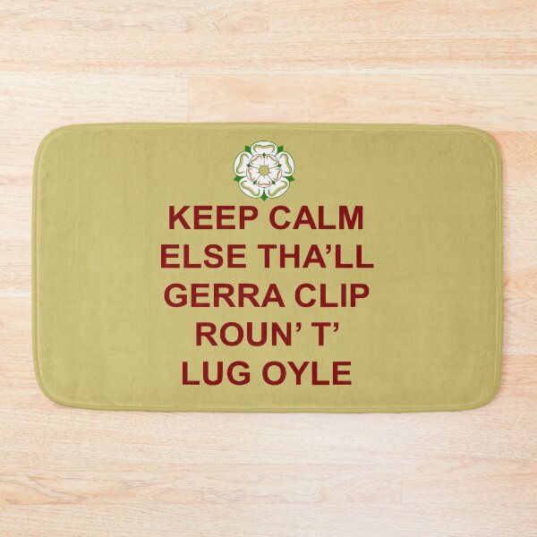 Item preview, Keep Calm Else Thall Gerra Clip Yorkshire Dialect Red Text designed and sold by taiche.