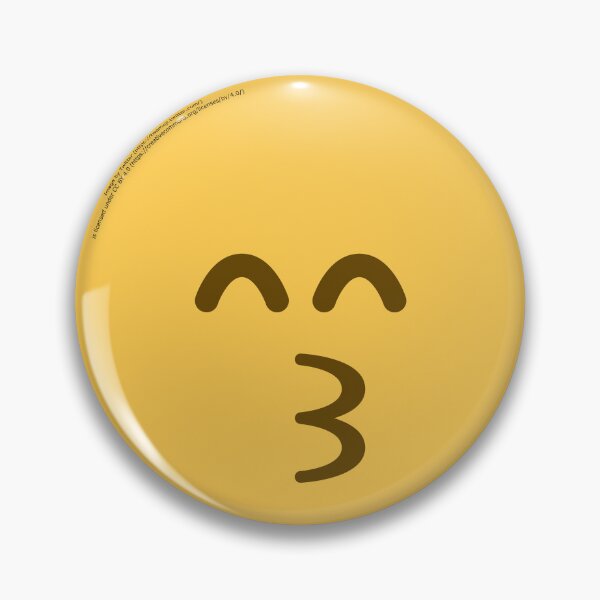 Item preview, Kissing Face with Smiling Eyes Emoji designed and sold by VeryRandomShop.