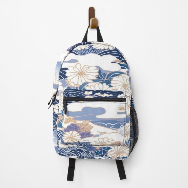 Item preview, Mount Fuji Waves: Eastern Floral Seascape Design designed and sold by Pujo Design.