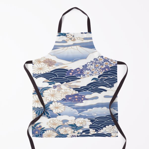 Item preview, Mount Fuji Waves: Eastern Floral Seascape Design designed and sold by Pujo Design.