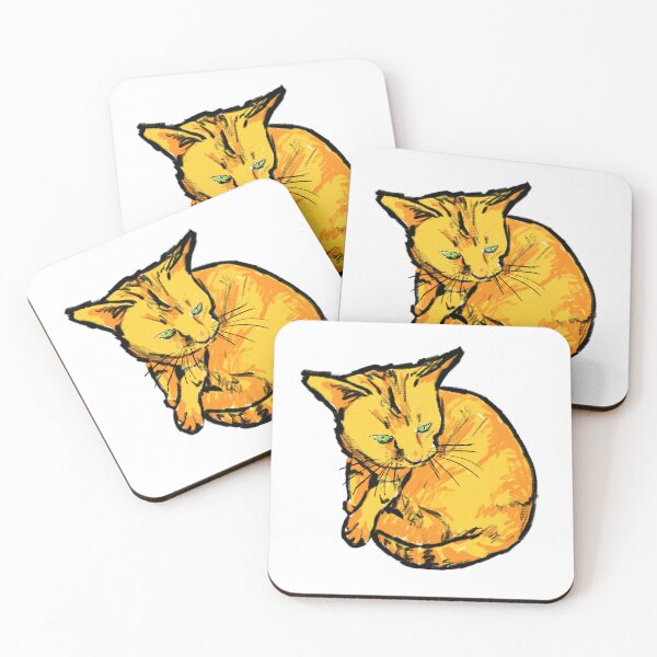 Item preview, Cute Orange Cat with Green Eyes designed and sold by PricklyDaisy.