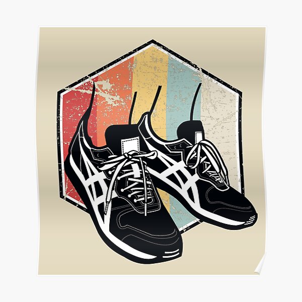 "Retro Running Shoes Vintage" Poster for Sale by EddieBalevo Redbubble