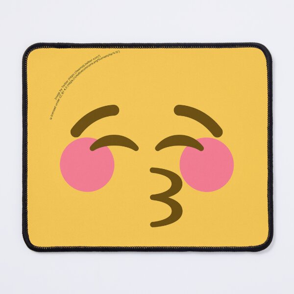 Item preview, Kissing Face with Closed Eyes Emoji designed and sold by VeryRandomShop.