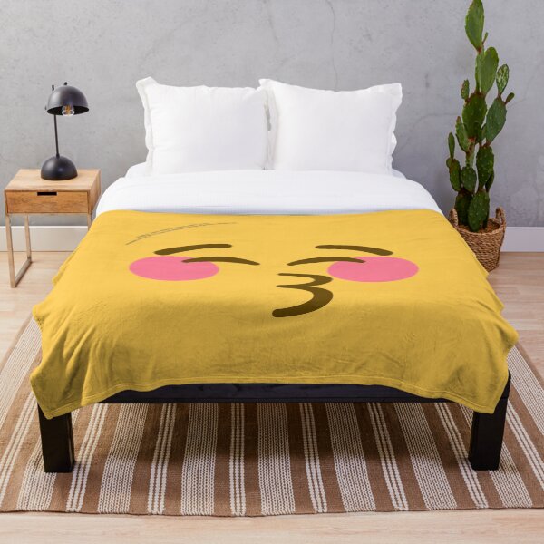 Item preview, Kissing Face with Closed Eyes Emoji designed and sold by VeryRandomShop.