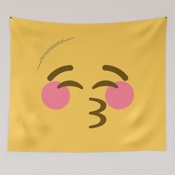 Item preview, Kissing Face with Closed Eyes Emoji designed and sold by VeryRandomShop.