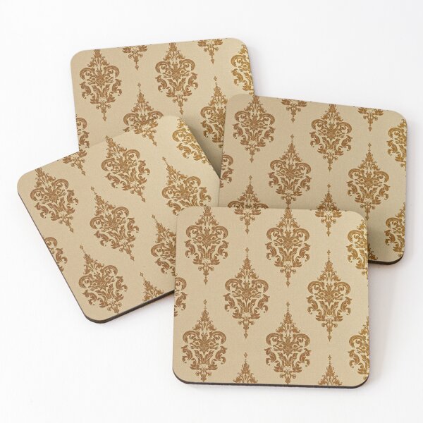 Item preview, Tan & Antique Gold Ombre Damask  designed and sold by DesignsByPrnces.