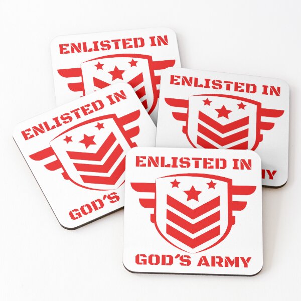 Item preview, Enlisted In God´s Army, Christian quotes designed and sold by MoriaStore.