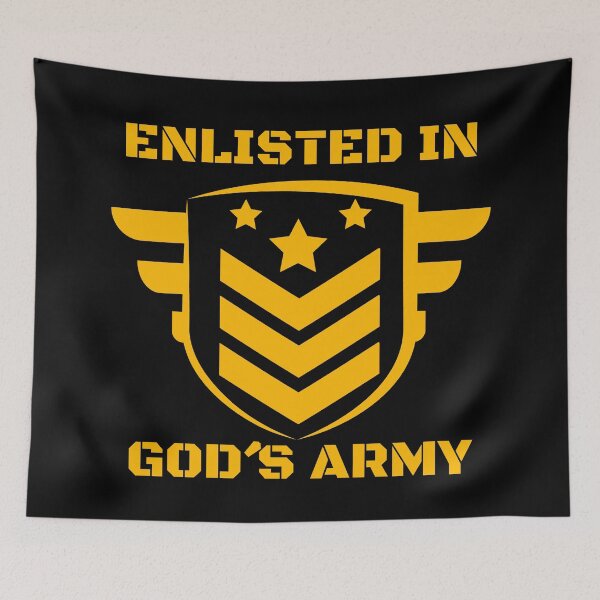 Item preview, Enlisted In God´s Army, Christian Faith designed and sold by MoriaStore.