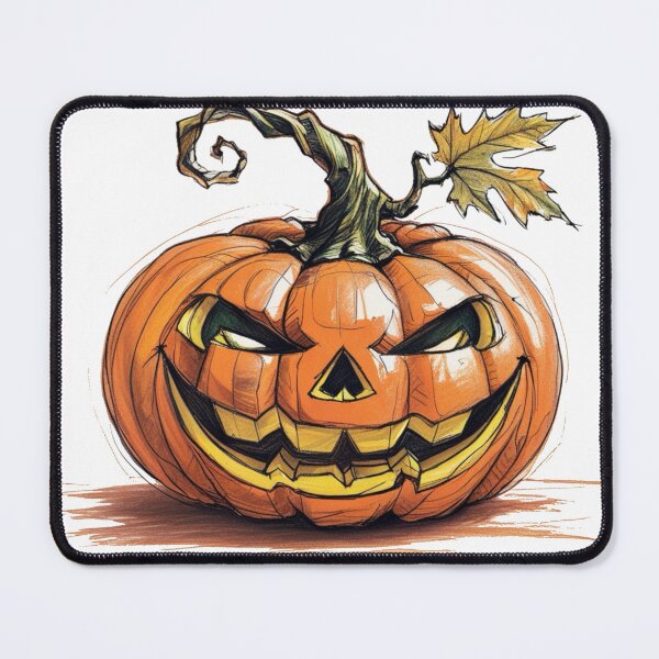 Item preview, A pumpkin with a scary face drawn on it designed and sold by PWDigitalArt.