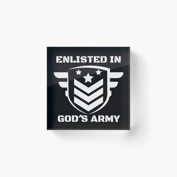 Item preview, In God´s Army, Faith Quotes designed and sold by MoriaStore.