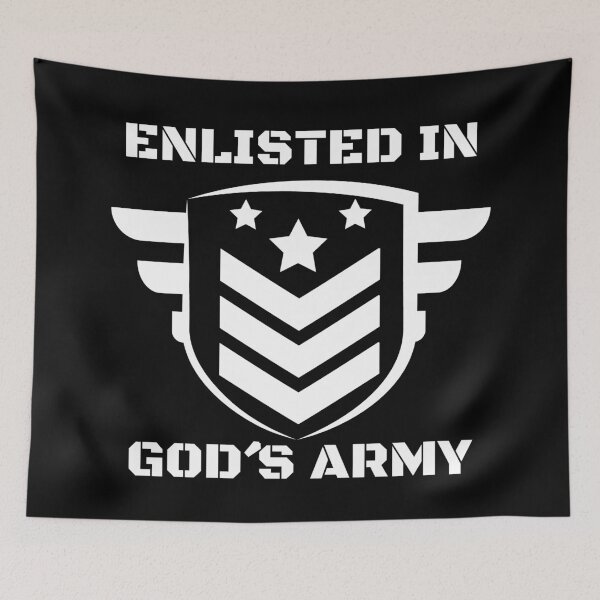 Item preview, In God´s Army, Faith Quotes designed and sold by MoriaStore.