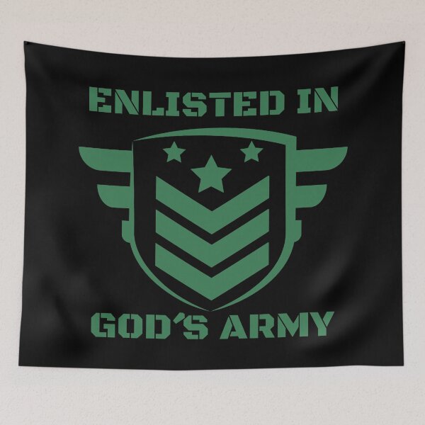 Item preview, Enlisted In God´s Army, bible verse designed and sold by MoriaStore.
