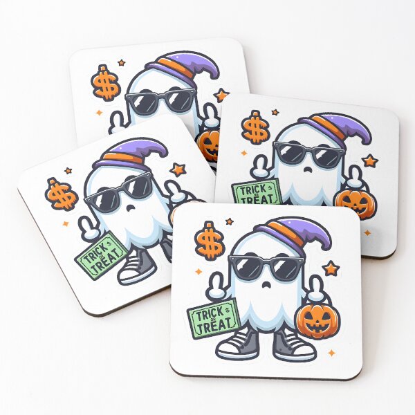Item preview, Trick or Treat Money Ghost with Attitude Sticker designed and sold by Johnny Holiday.
