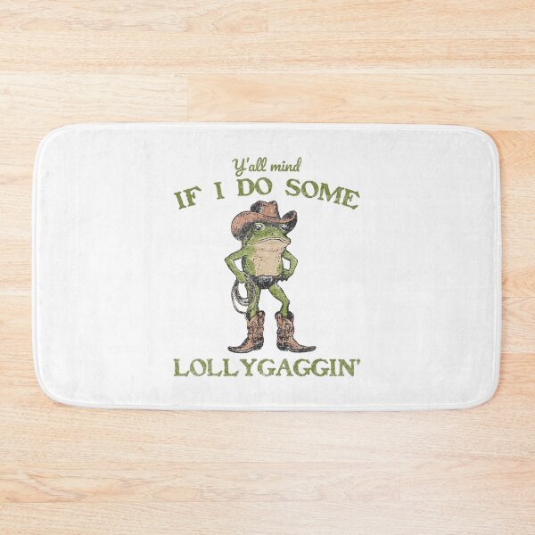 Item preview, Y'all Mind If I Do Some Lollygagging Retro Funny Cowboy Frog designed and sold by LeoVargasVelha.