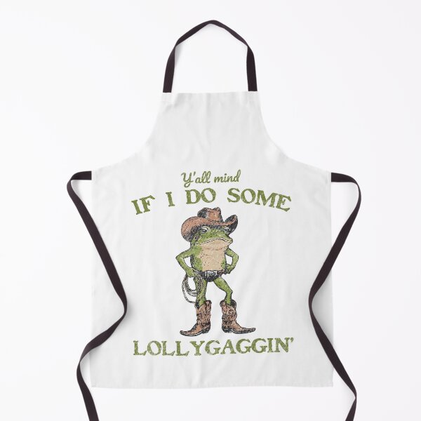 Item preview, Y'all Mind If I Do Some Lollygagging Retro Funny Cowboy Frog designed and sold by LeoVargasVelha.