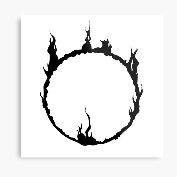 Dark Sign - Black Metal Print